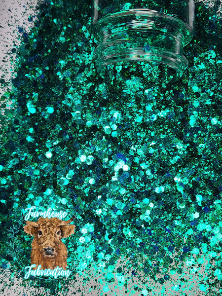 Elphaba - Emerald Green Holographic Shifting Polyester Glitter for DIY crafts and Tumbler Making