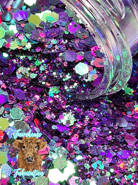 Sorcery - Chunky Color shift Dark Purple Polyester Glitter for DIY crafts and Tumbler Making