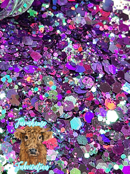 Sorcery - Chunky Color shift Dark Purple Polyester Glitter for DIY crafts and Tumbler Making