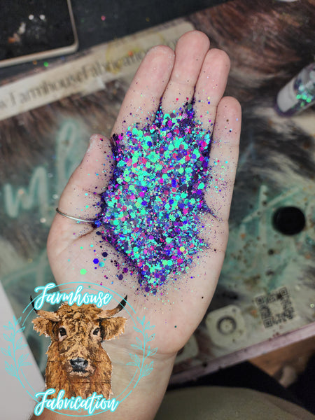Sorcery - Chunky Color shift Dark Purple Polyester Glitter for DIY crafts and Tumbler Making