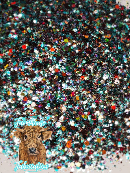 Bronc & Boujie - Chunky Turquoise and Brown Exclusive Polyester Glitter for DIY crafts and Tumbler Making