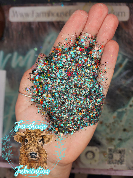 Bronc & Boujie - Chunky Turquoise and Brown Exclusive Polyester Glitter for DIY crafts and Tumbler Making