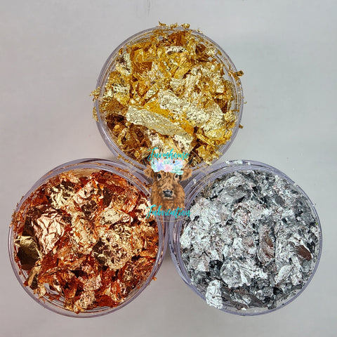 Gold, Silver, Copper Leaf Flakes