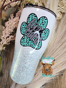 Fur Mama 30 oz Glitter Tumbler