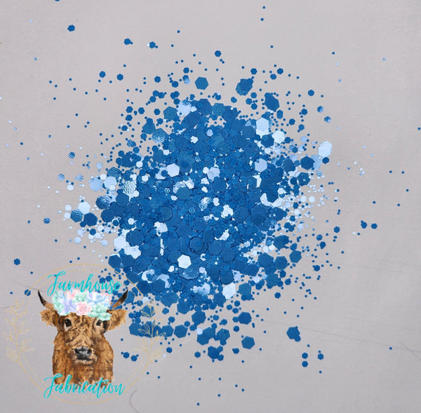 "Blueberry Muffin" Custom Mix / Polyester Glitter / Tumbler Glitter / Blue Glitter