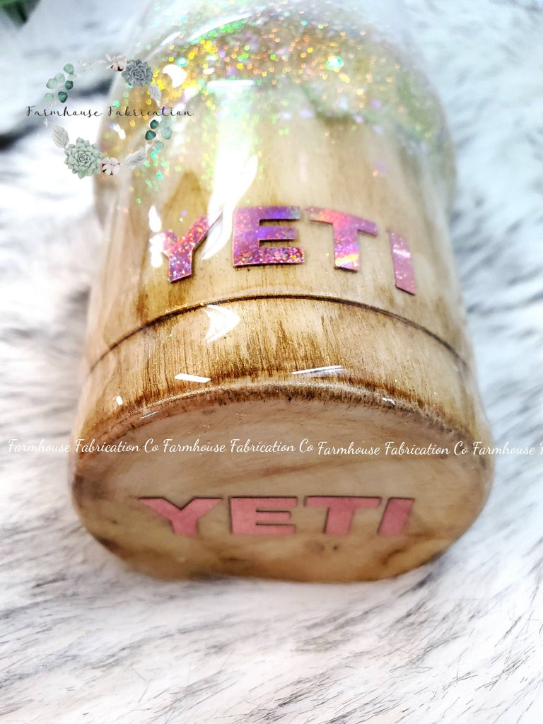 Pink & Gold Alcohol Ink Swirl Glitter Tumbler / Personalized