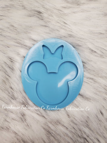 Mickey With Bow Mold / Mickey Phone Mold / Mickey Mouse Mold / Epoxy Mold / Disney Mold / Phone Grip Silicone Mold / Badge Reel Mold