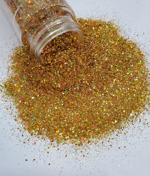 "Hunger Games" / Small Gold Chunky Glitter / Polyester Glitter / Tumbler Glitter / Nail Glitter