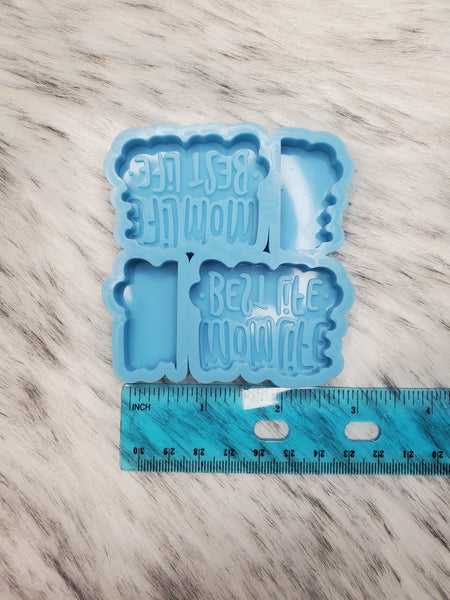 Straw Topper Silicone Mold / Mom Life Best Life Straw Topper Mold / Mom Resin Mold / Mothers Day Straw Topper Mold
