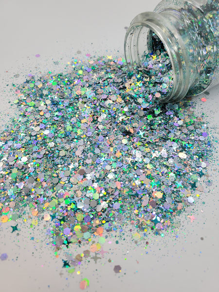 "Let it Go" / Holographic Glitter / Custom Glitter/  Silver Glitter / Chunky Glitter / Tumbler Glitter