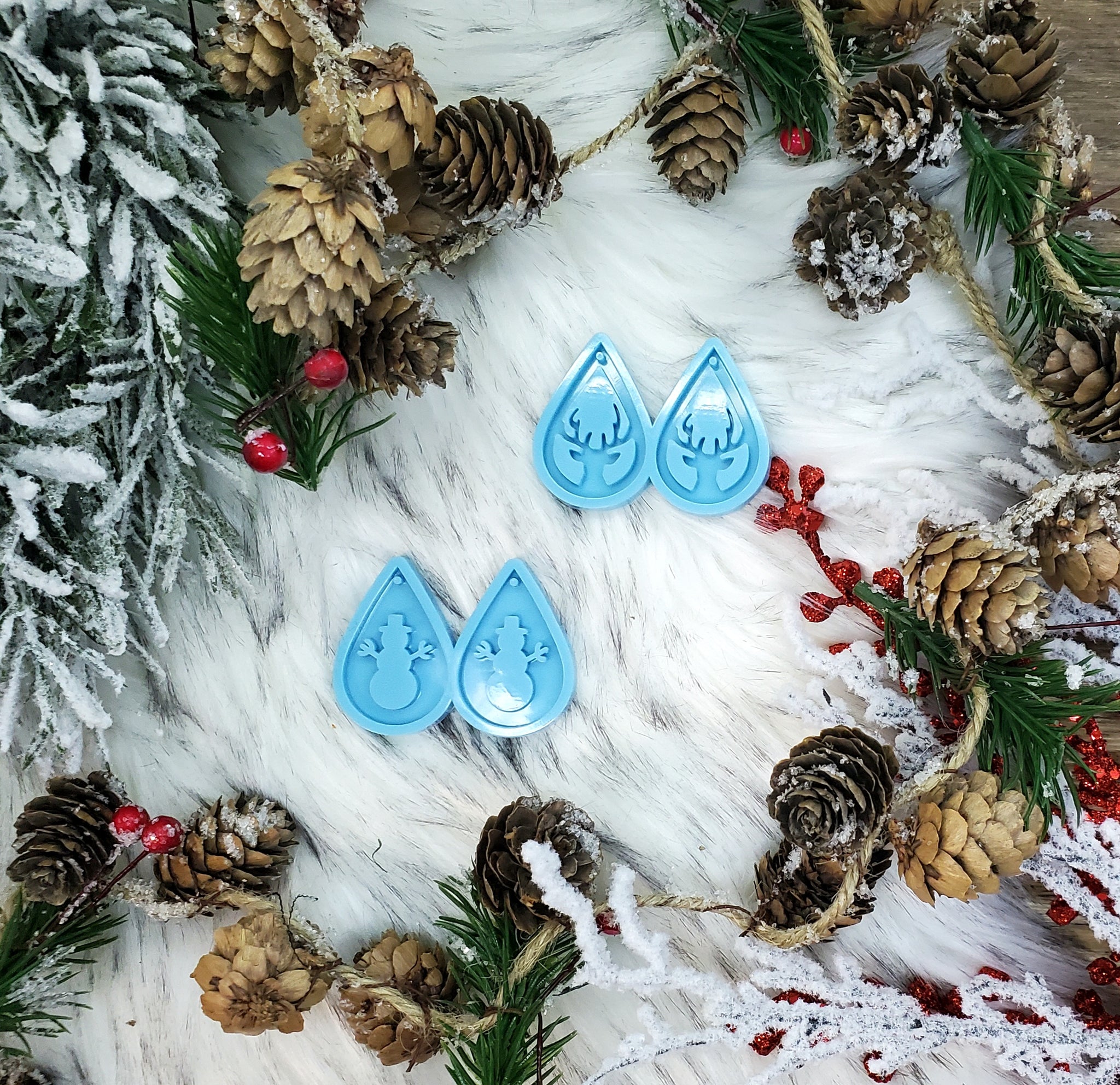 Christmas Dangle Earrings Silicone Mold / Christmas Molds / Resin Molds