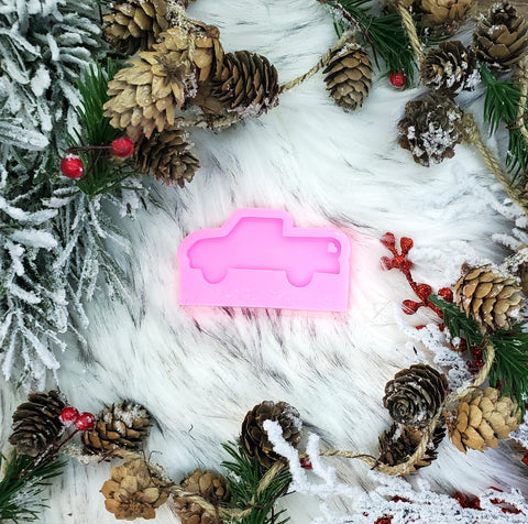 Christmas Vintage Truck Key Chain Silicone Mold / Christmas Truck Mold / Resin Molds