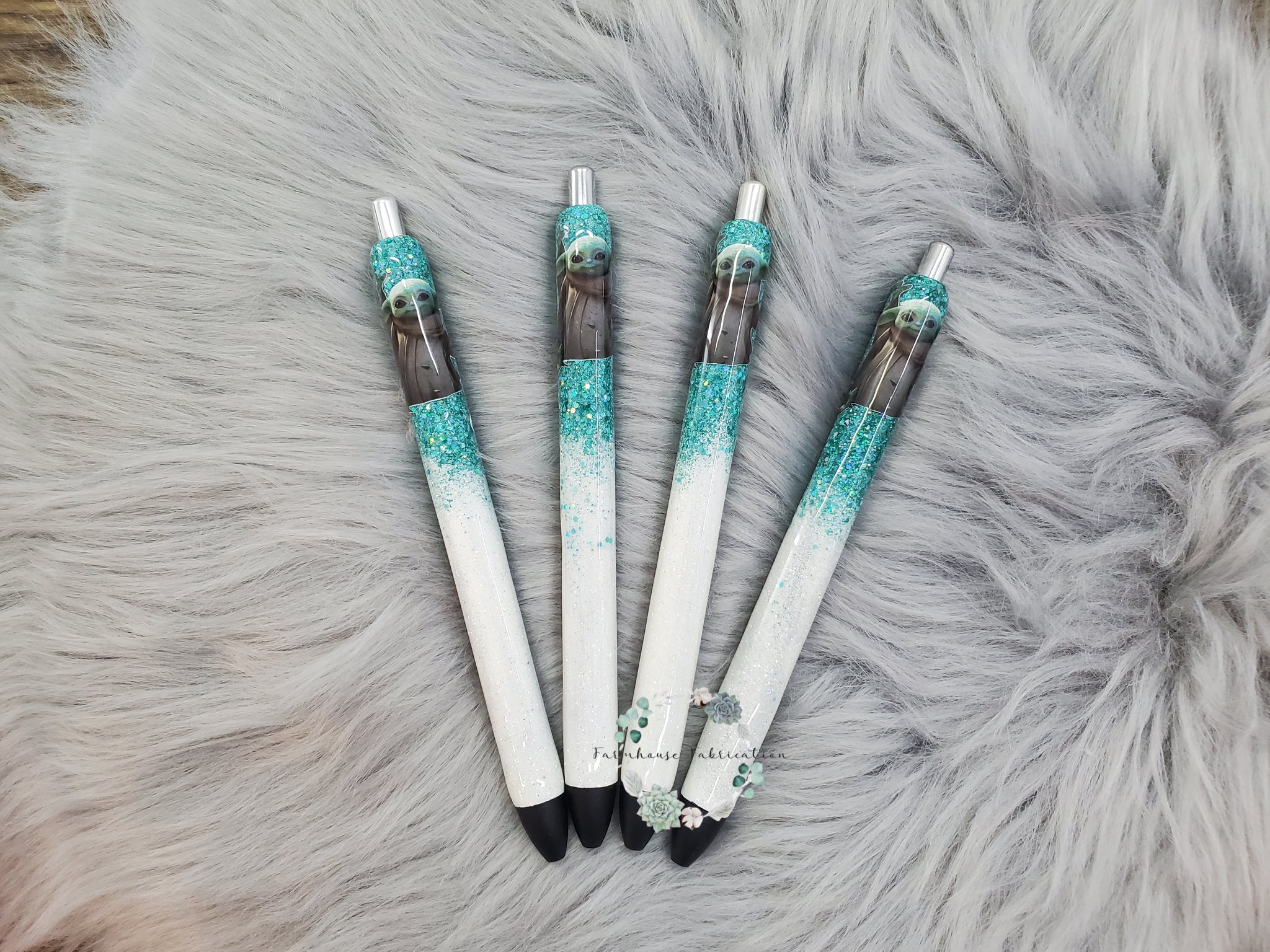 Baby Yoda Ink Pen / Glitter Pen / Epoxy Glitter Pen