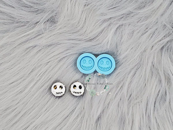 Jack Face Dangle Earrings Silicone Mold / Nightmare Before Christmas / Halloween Silicone Mold / Resin Molds