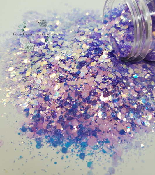 "Petals in a Ruffle" / Fluorescent Glitter / Flashy Glitter / Chunky Glitter / Polyester Glitter / Tumbler Glitter / Purple Glitter
