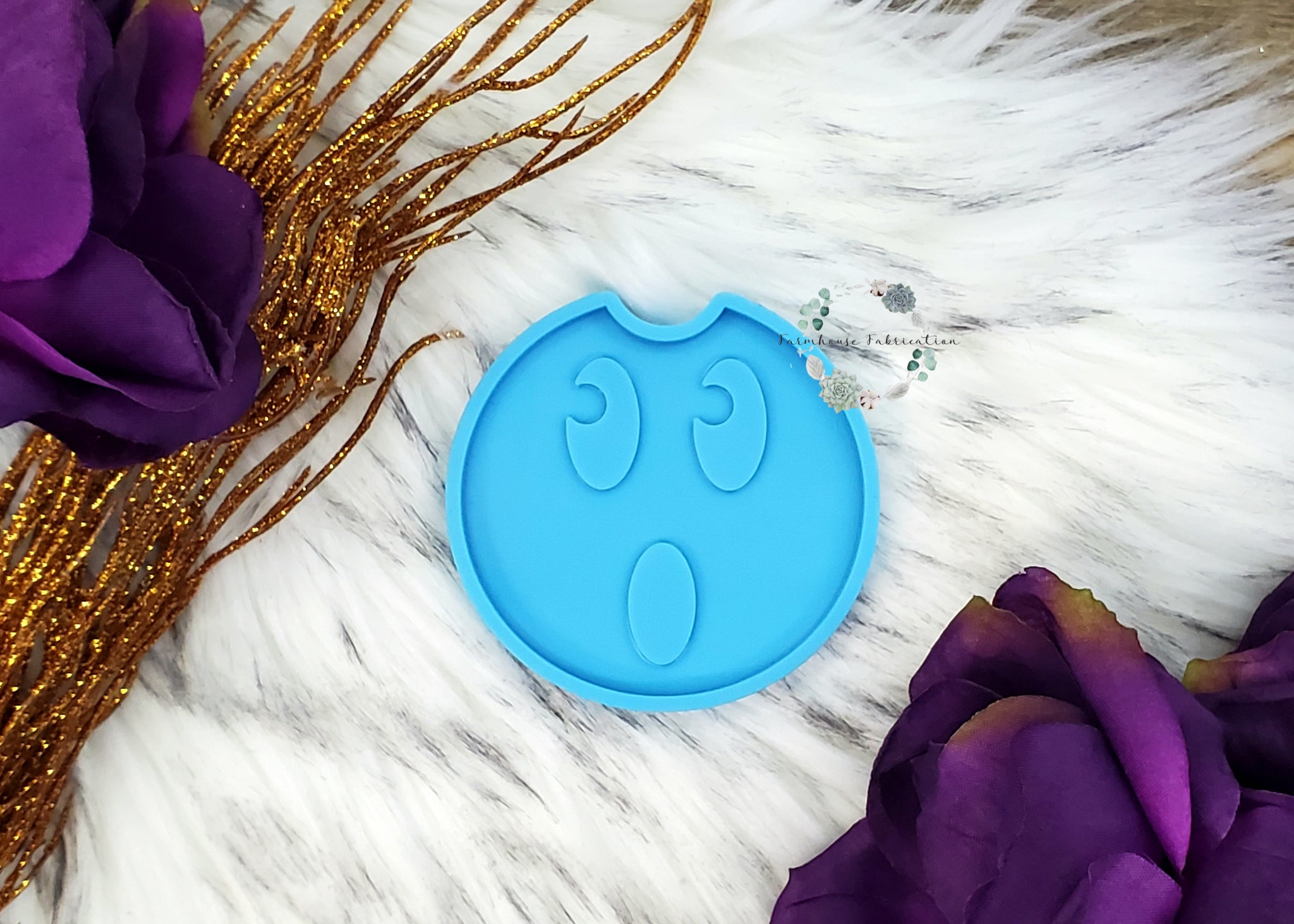 Ghost Face Car Coaster Silicone Mold / Halloween Silicone Mold / Resin Molds