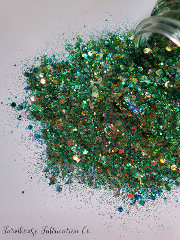 "Enchanted Forest" / Forrest Green Opal Custom Mix / Polyester Glitter / Tumbler Glitter / Green Glitter