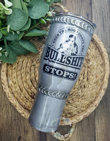 Welding Custom Tumbler / "When the hood drops, the bullshit stops" / Fathers Day Gift / Birthday Gift for Dad