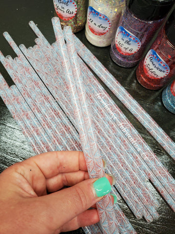 Firework Reusable Straws / Printed Straws / Acrylic Straws