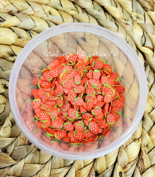 Strawberry Polymer Clay Slices / Summer Clays