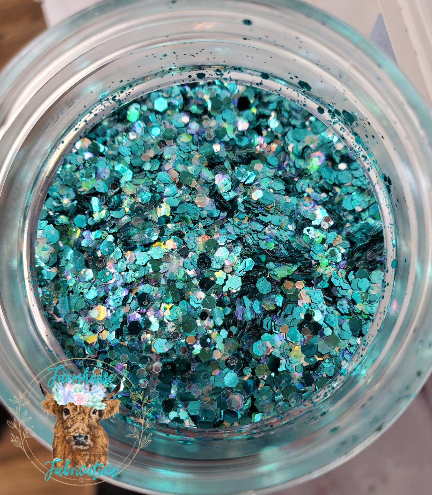 "South for the Winter" Custom Mix / Teal Chunky Glitter