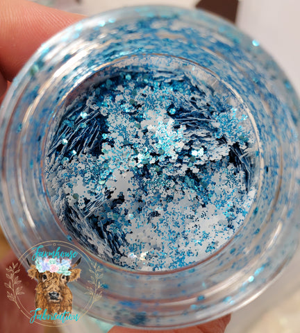 "Winter Blowout" Custom Mix / Blue Glitter / Snowflake Shape Glitter