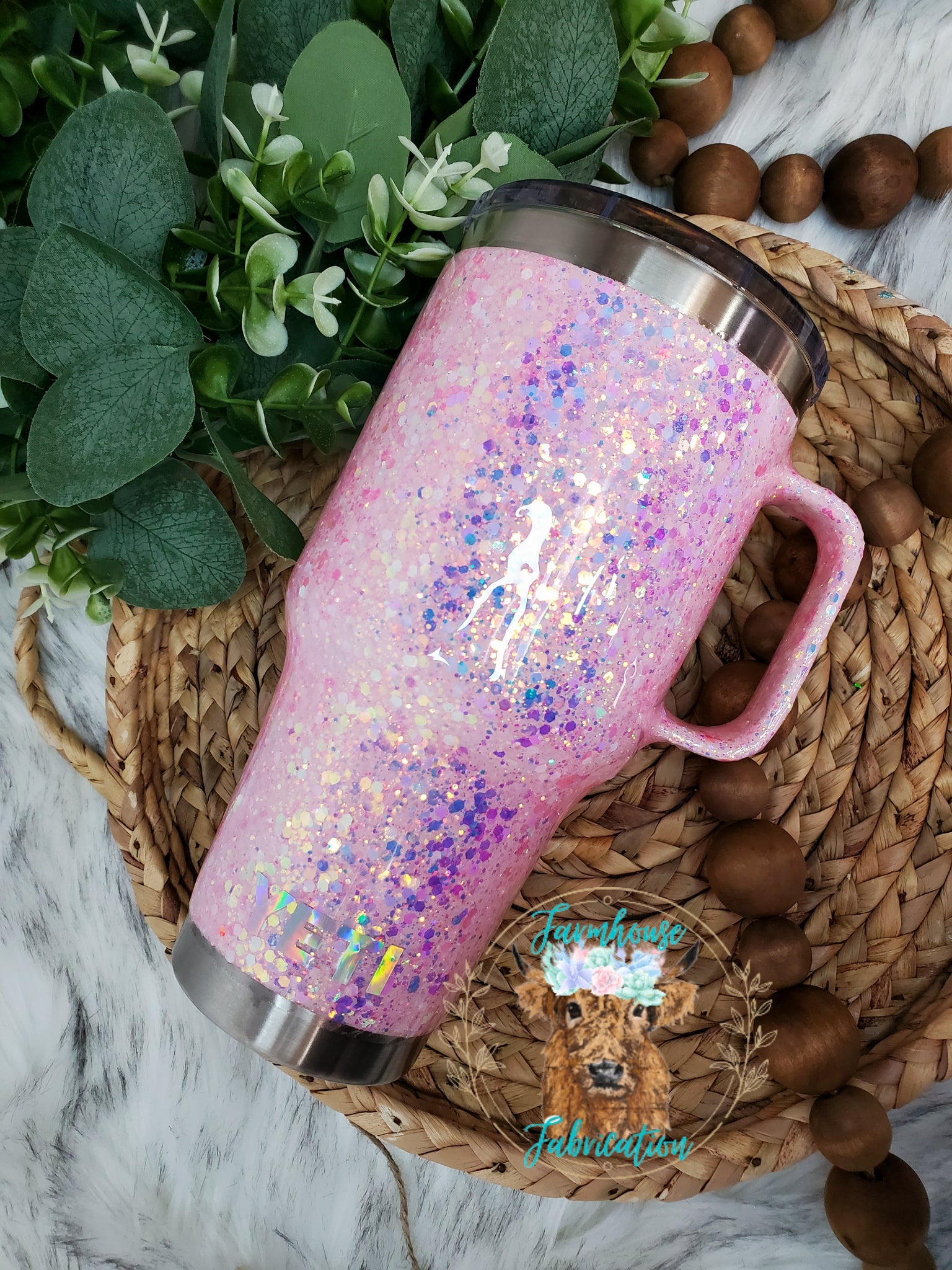 40 oz Tumbler with Handle, Personalized Tumbler with Straw, Custom Tumbler,  Personalized Tumbler for Women