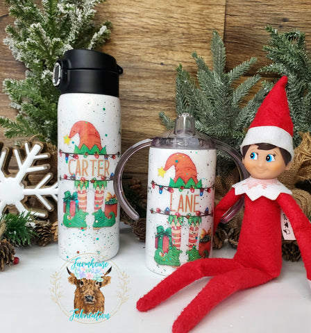 Elf on the Shelf Tumbler / Christmas Tumbler / Kids Cup /Personalized Tumbler