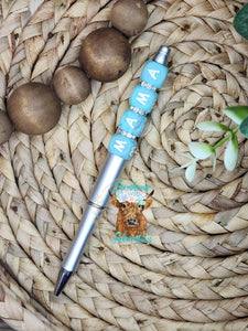 Turquoise Marble MAMA Refillable Pen