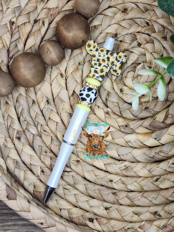 Sunflower Cow Head Refillable Pen