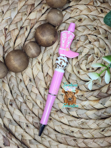 Boot Scootin Boogie Pink Refillable Pen
