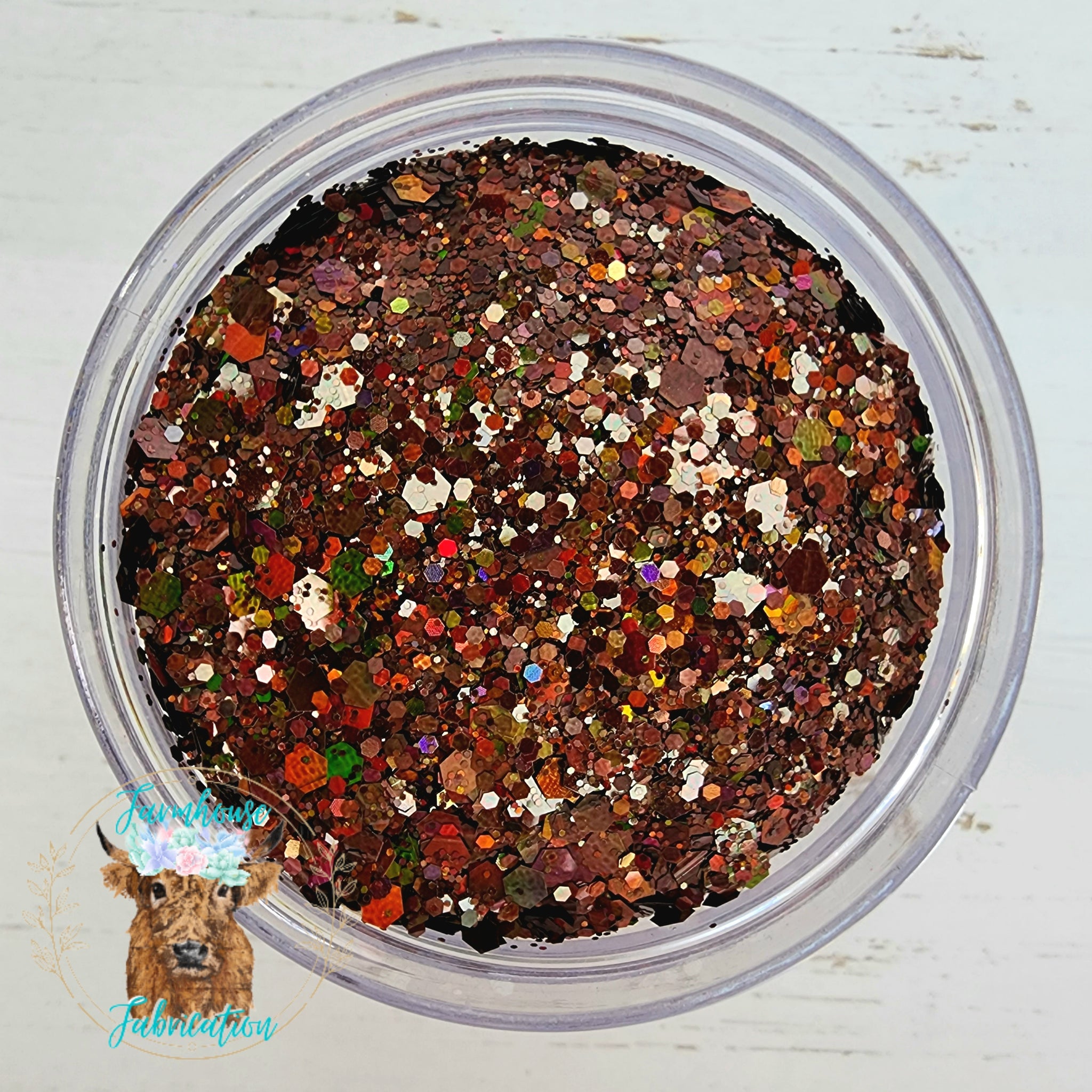 "Late Night Craver" / Brown Holographic Chunky Mix Polyester Glitter