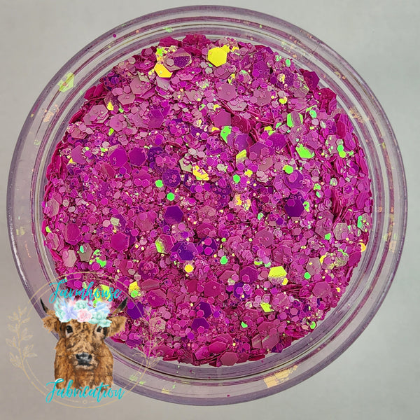 "Overqualified" / Chunky Polyester Glitter / Tumbler Glitter / Hot Pink Glitter