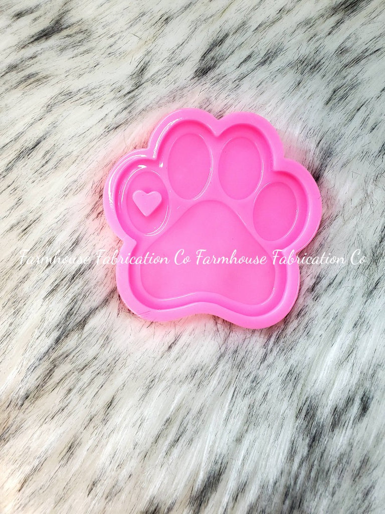 Dog Paw Keychain Pet Tag Epoxy Resin Silicone Mold