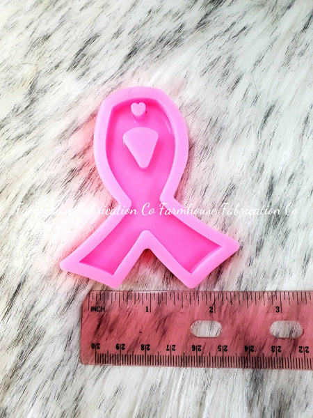 Cancer Ribbon Key Chain Silicone Mold / Resin Mold