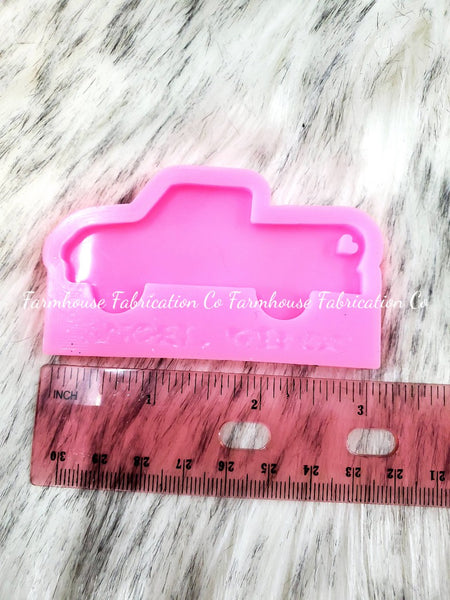 Christmas Vintage Truck Key Chain Silicone Mold / Christmas Truck Mold / Resin Molds