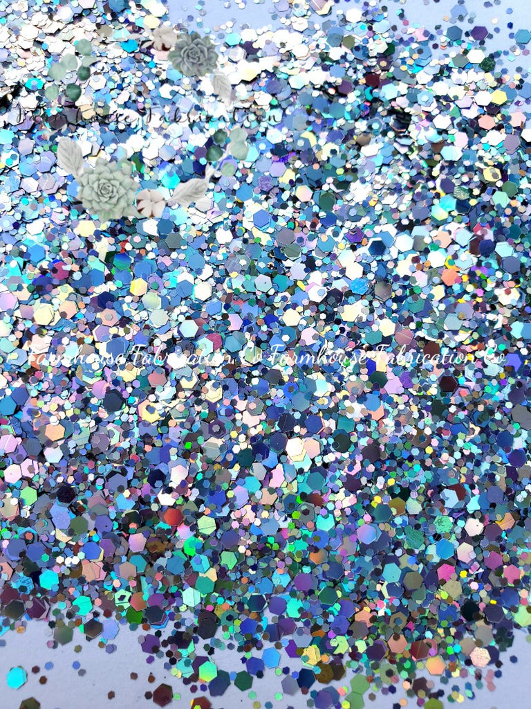 Star Struck Silver :Chunky Cosmetic Glitter Holographic (Sample Bag)