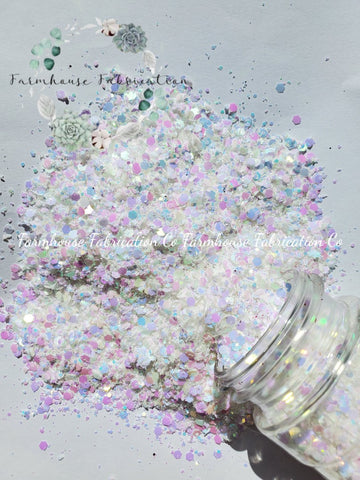 Silver Flurry Holographic Snowflake Glitter Shapes – Farmhouse Fabrication