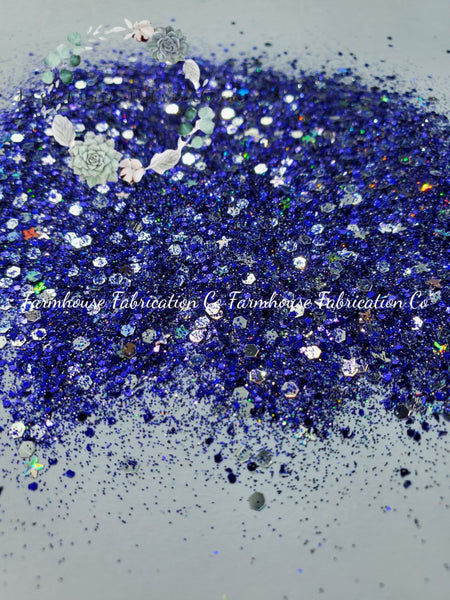"Ursula" / Purple Chunky Glitter / Star Glitter / Tumbler Glitter /Polyester Glitter / Shape Glitter