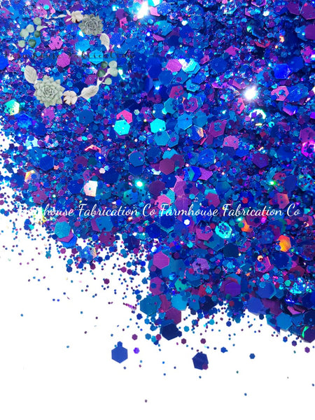 "A Mermaids Fairy Tail" / Chunky Glitter / Chunky Mix Glitter / Polyester Glitter / Blue Glitter / Purple Glitter