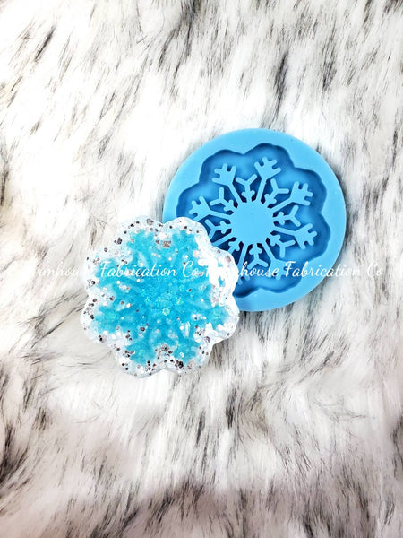 Snowflake Shaker Silicone Mold / Christmas Molds / Phone Grip Mold / Resin Molds