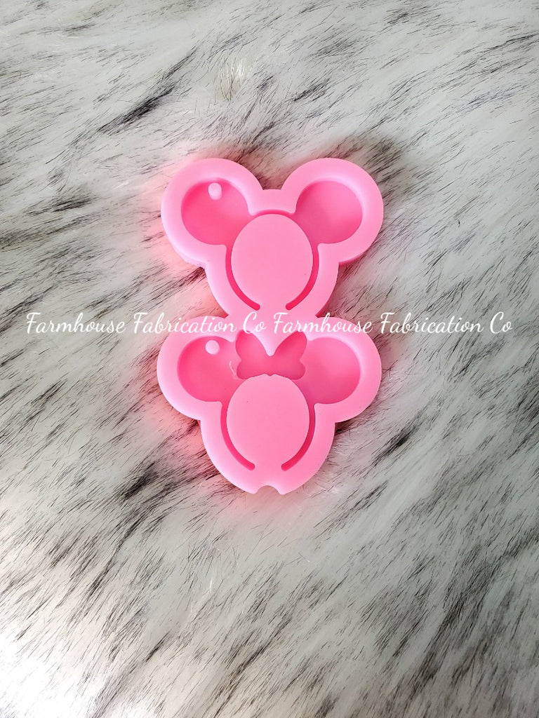 New Disney Mickey Mouse Roses Straw Topper Silicone Mold for Resin Crafts