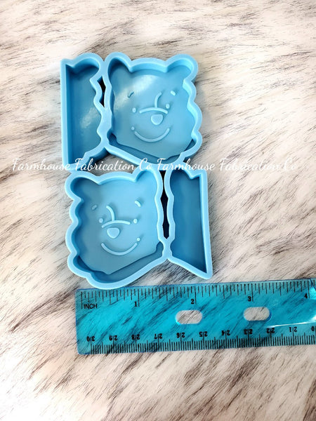 Winnie the Pooh Straw Topper Silicone Mold / Resin Mold/ Epoxy Mold