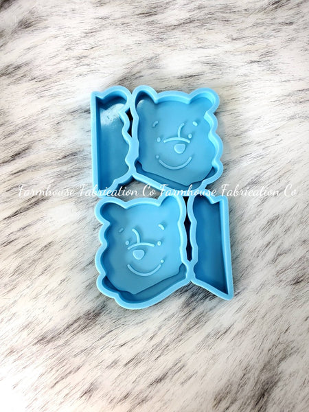 Winnie the Pooh Straw Topper Silicone Mold / Resin Mold/ Epoxy Mold