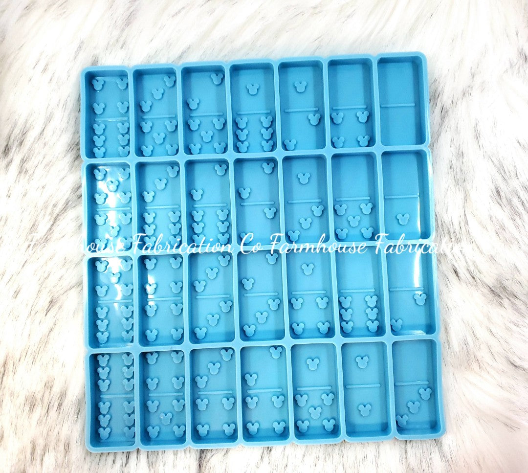 Domino Mold / Disney Molds / Mickey Mouse Domino Mold /  Disney Mold / Disney Resin Mold / Disney Silicone Mold / Domino Resin Mold